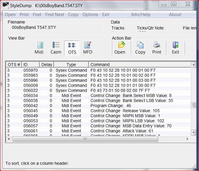 StyleDump screen shot